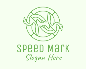 Green Swan Circle logo design