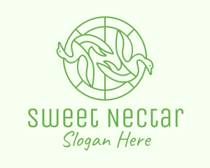 Green Swan Circle logo design