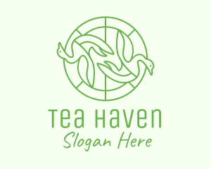 Green Swan Circle logo design