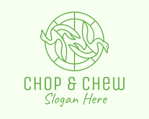 Green Swan Circle logo design