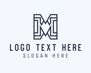 Factory - Industrial Letter M Company logo design