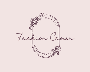 Floral Wreath Fashion logo design