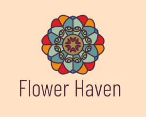 Mandala Flower Florist  logo design