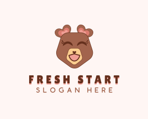 Young - Teddy Bear Toy Heart logo design