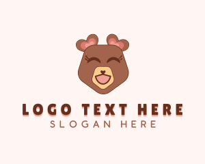 Grizzly - Teddy Bear Toy Heart logo design