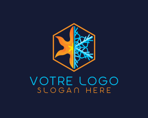 Snowflake Heating Ventilation Logo