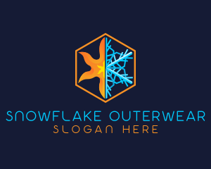 Snowflake Heating Ventilation logo design