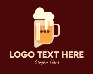 Talking - Digital Beer Talk Chat logo design