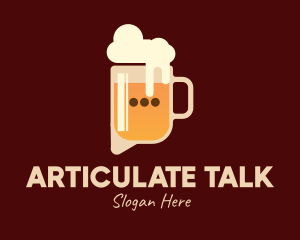 Speech - Digital Beer Talk Chat logo design