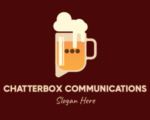 Talk - Digital Beer Talk Chat logo design