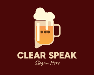 Speech - Digital Beer Talk Chat logo design