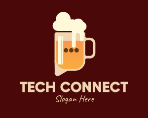 Craft Beer - Digital Beer Talk Chat logo design