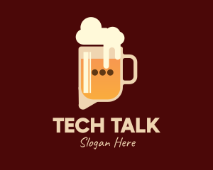 Digital Beer Talk Chat  logo design
