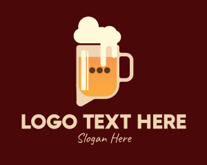 Talk - Digital Beer Talk Chat logo design
