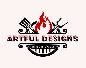 Chicken Grill Cooking logo design