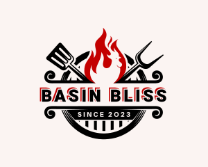 Chicken Grill Cooking logo design