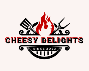 Chicken Grill Cooking logo design