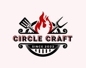 Chicken Grill Cooking logo design