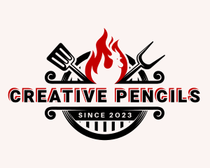 Chicken Grill Cooking logo design