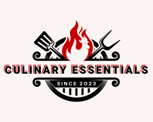 Chicken Grill Cooking logo design