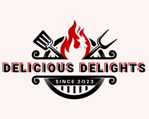 Chicken Grill Cooking logo design