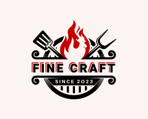 Chicken Grill Cooking logo design