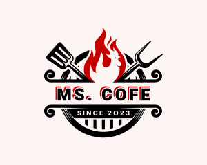 Chicken Grill Cooking logo design