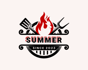 Chicken Grill Cooking logo design