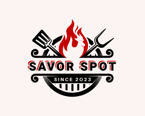 Chicken Grill Cooking logo design