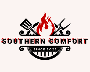 Chicken Grill Cooking logo design