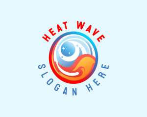 Heat - Cold Heating Refrigeration logo design