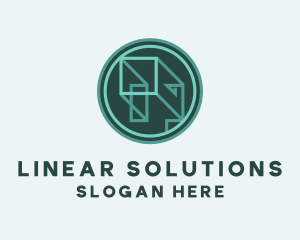 Linear - Geometric Linear Cube logo design