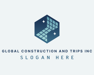 Tile Flooring Renovation Logo