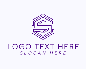 Shape - Futuristic Cyber Letter S logo design