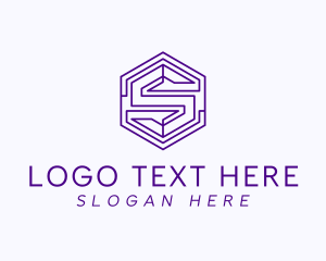 Polygon - Futuristic Cyber Letter S logo design