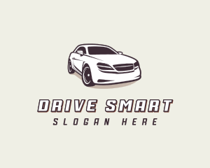 Sedan Car Driving logo design