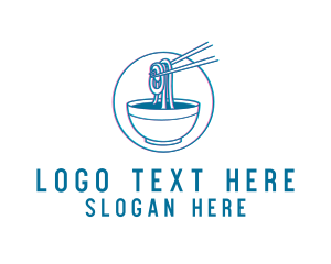 Meatball - Glitch Ramen Noodle logo design