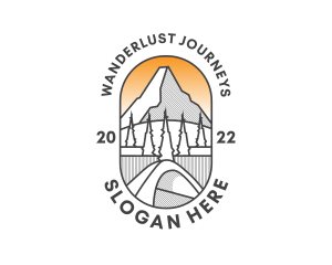 Mountain Camping Nature Logo