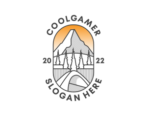 Traveler - Mountain Camping Nature logo design