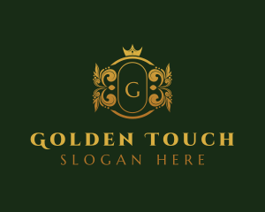 Golden Royal Crown logo design