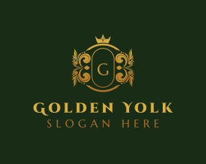 Golden Royal Crown logo design