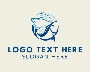 Maritime - Fishing Transportation Vessel logo design