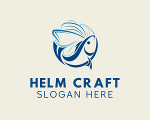 Fishing Transportation Vessel logo design