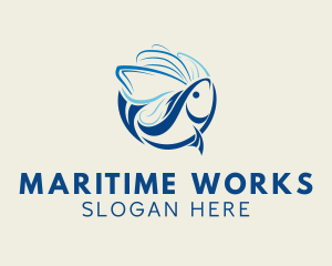 Fishing Transportation Vessel logo design