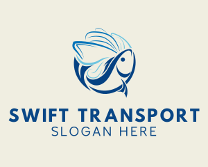 Fishing Transportation Vessel logo design