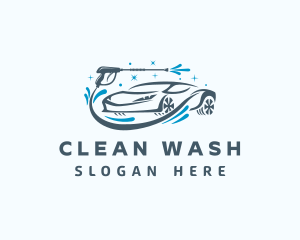 Pressure Washer Vehicle Wash logo design