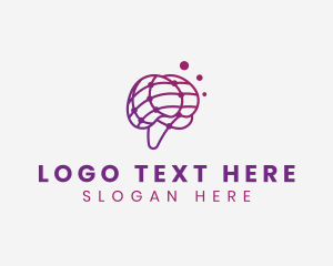 Technology - Artificial Intelligence Cyber Brain logo design
