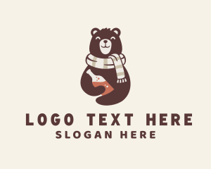 Liqueur - Bear Liquor Mascot logo design