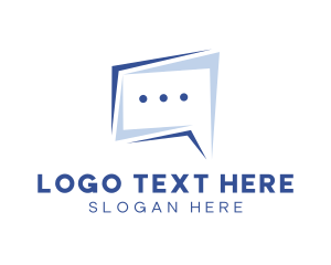 Chat Box - Speech Bubble Chat logo design