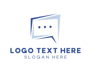 Discuss - Speech Bubble Chat logo design